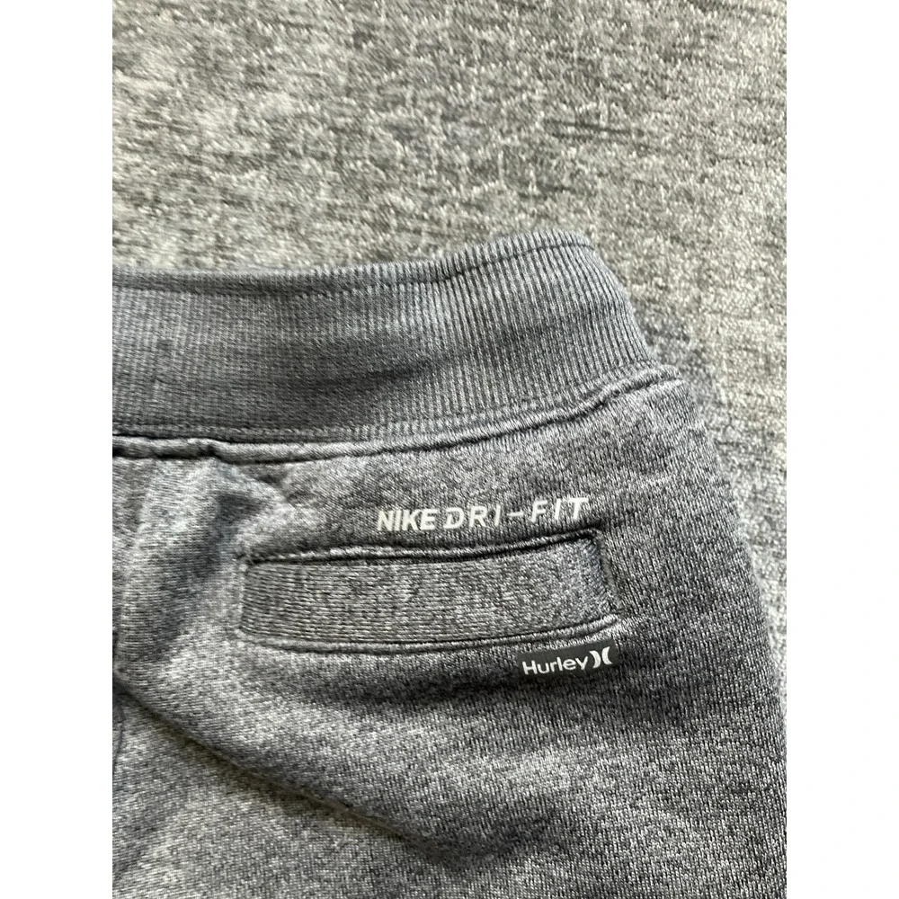 Hurley Nike Dri-FIT Solar Jogger Pants Boys Small 5 Gray Heather Tapered Zipper
